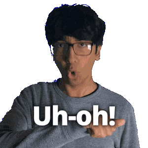 Awkward Oh No Sticker