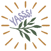 Leaf Yes Sticker by Creative Studio Collective