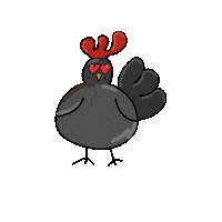 Chickens_gang love loving inlove chickens Sticker