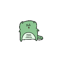 akdung wow crocodile 캐릭터 동물 Sticker