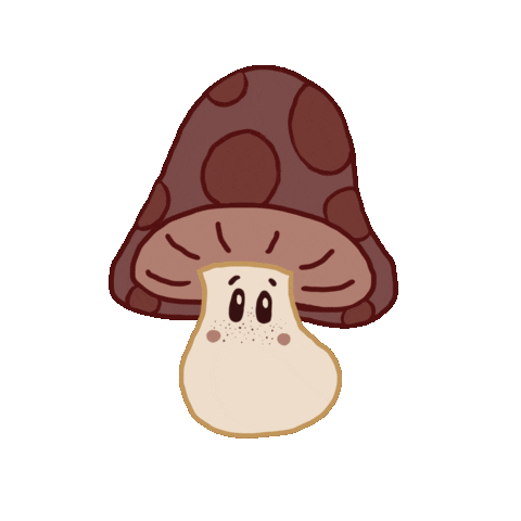 Charart blink mushroom shroom char art Sticker