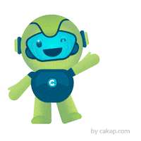 Cakap happy maskot bahasa cakap Sticker