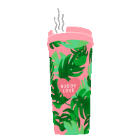Drink Up Palm Tree Sticker by BuddyLove