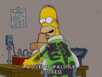 homer simpson laughing GIF