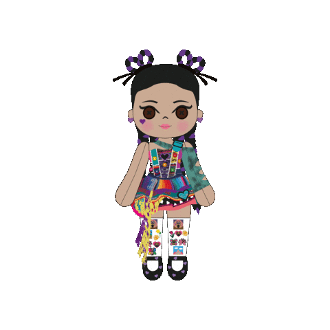 Milenawarthon giphygifmaker muñeca latinchola milenawarthon Sticker