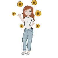 Happy Girl Sticker