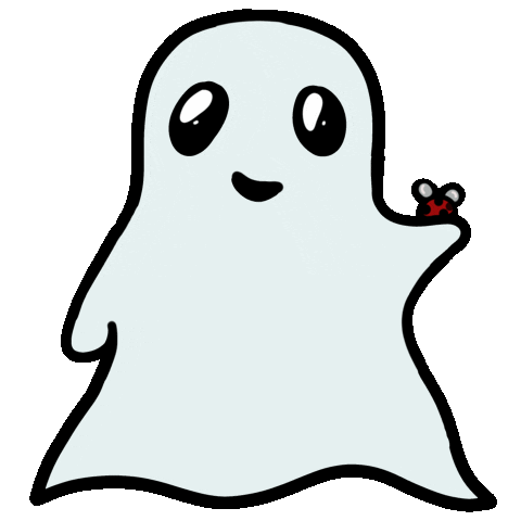bodkamilla giphyupload cute ghost ladybug Sticker