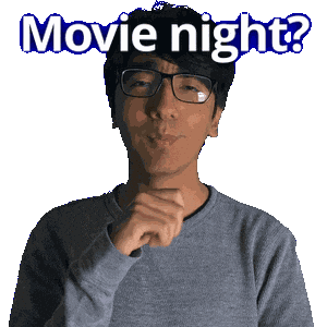 Movie Time Popcorn Sticker