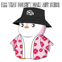 Confused Penguin Sticker by Pudgy Penguins