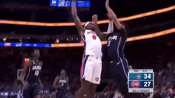 Excited Detroit Pistons GIF by Bally Sports Detroit
