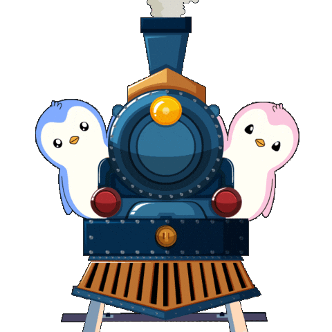Choo Choo Penguin Sticker by Pudgy Penguins