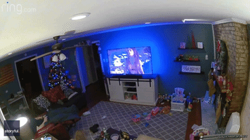 Ring Camera Catches Panicked Dad Flinging PS4 Controller Across Room as He Runs to Kids