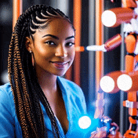 Woman Robot GIF by NoireSTEMinist