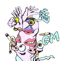 Upside Down Eyes Sticker by Dax Norman