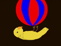 Yellow Bird Ball GIF by Barbara Pozzi
