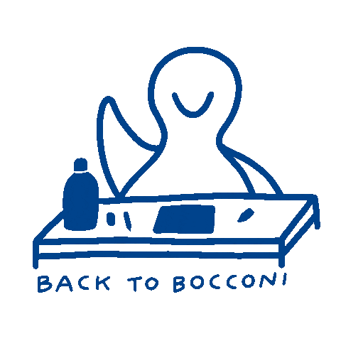Desk Banco Sticker by Bocconi University