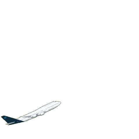 Boeing 747 Airplane Sticker by Cargo Way