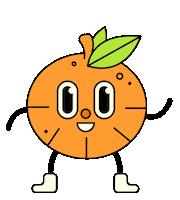 Orange Fruit Sticker by katycreates