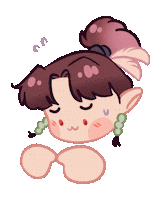 Awkward Blush Sticker by Hycopank