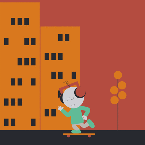 animated gif skating GIF by The Old Stand Studio