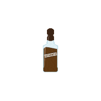 Jack Daniels Bottle Sticker by Laine Hardy