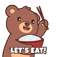 Hungry Teddy Bear Sticker by BEARISH