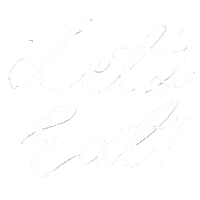 Lets Eat Lettering Sticker