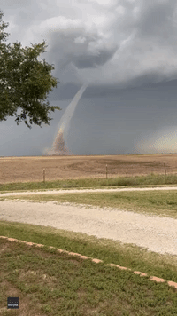 Large Landspout Swirls Near Nekoma, Kansas