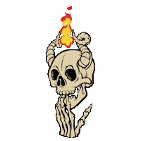 Shock Skull Sticker by Hell Pizza