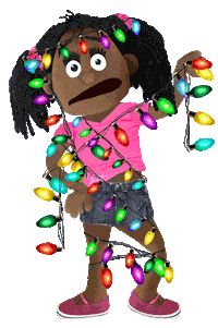 Christmas Lights Sticker by Fluffy Friends