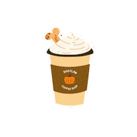 Pumpkin Spice Coffee Sticker by Dogtlan