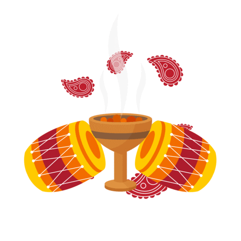 Durga Puja Sticker by AliveNow Creative Tech Studio