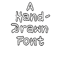A Hand-Drawn Font Sticker by Mota Italic