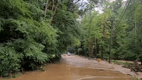 Drivers Brave Flash Flood in Virginia