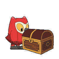 Owl Treasure Sticker by birb