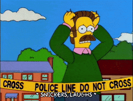 do not cross homer simpson GIF