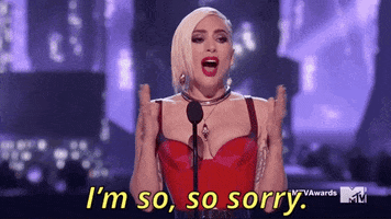 sorry lady gaga GIF by MTV Movie & TV Awards