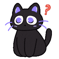 Black Cat Mimi Sticker by shichisōru