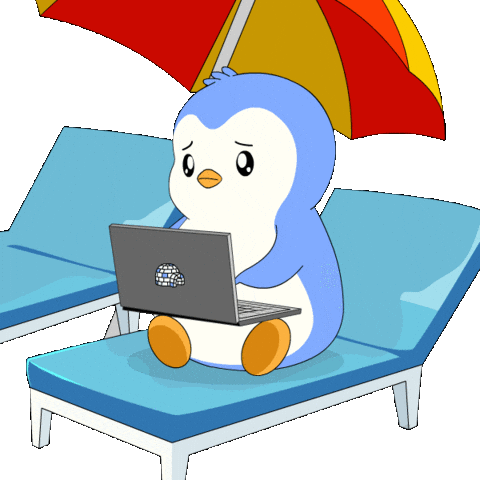 Travel Working Sticker by Pudgy Penguins