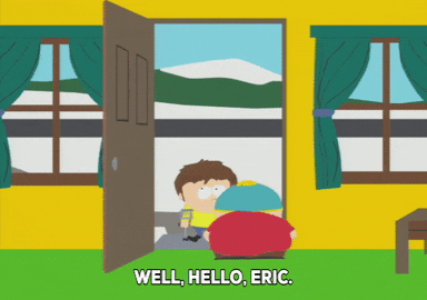 eric cartman hello GIF by South Park 