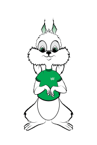 Snowport mascot lovely social squirrel Sticker