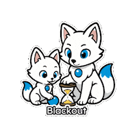Happydog Blueaesthetic Sticker