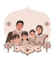 Family Eid Sticker by Rafhi Dominic