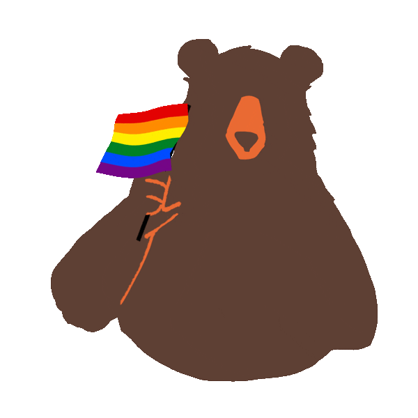 BearNakedGranola giphyupload pride pride month gay pride Sticker
