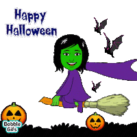 Girl Halloween Sticker by Bobble
