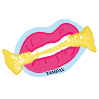 Lips Period Sticker by Tampax