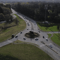 strongtownslangley canada drone langley roundabout GIF