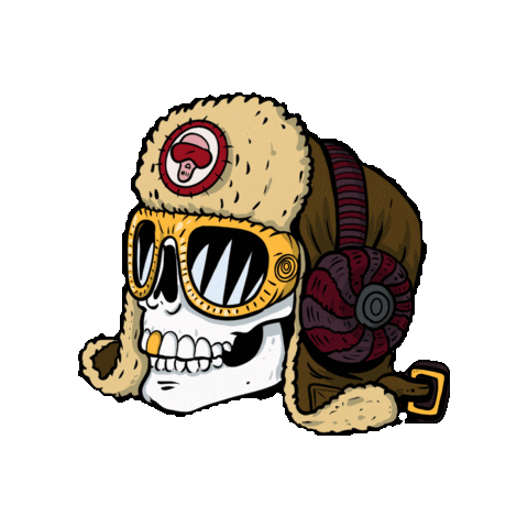 New Belgium Skull Sticker by Voodoo Ranger