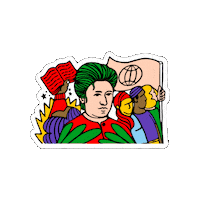 Diversity Rls Sticker by Rosa-Luxemburg-Stiftung