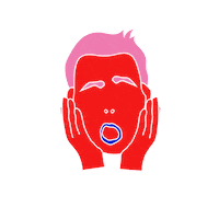 pink wow Sticker by ClapForCrap